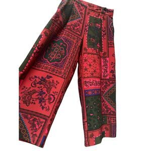 Eliane Rose Floral flowy colorful print wide leg capri Pants. S- Meduim